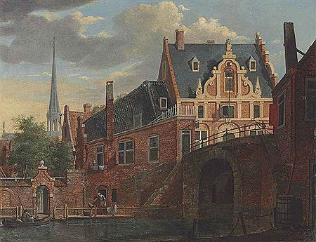 Sample artwork by Johannes Huibert Prins (1757 - 1806), known for urban view, cityscape paintings, etchings - View similar artists and auction records