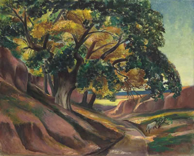 Sample artwork by Jozef Bakos (1891 - 1977), known for landscape, mod figure, sculptor - View similar artists and auction records