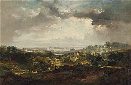 A view of London from Hampstead Heath
