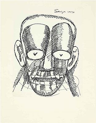Portrait of Francis Newton (FN) Souza: Untitled (Self Portrait)