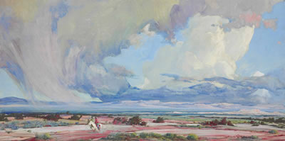 Sample artwork by Gerald Ira Diamond Cassidy (1869 - 1934), known for western-indian genre and historical mural painting - View similar artists and auction records