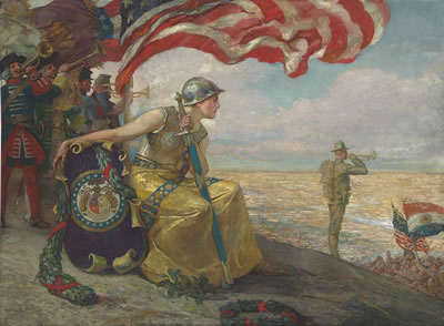 Sample artwork by Edwin Howland Blashfield (1848 - 1936), known for mural, genre, figure and marine painting - View similar artists and auction records