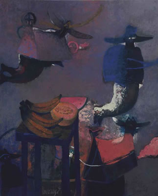 Sample artwork by Elmar Rojas (1938 - 2018), known for painting - View similar artists and auction records