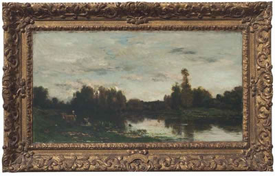 Lavandières et vaches prés de l'île de vaux by Charles Francois Daubigny - Auction record, sale price, and art valuation. Compare with similar artists and explore comparable artworks.