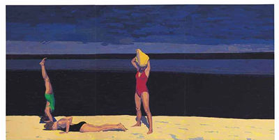Sample artwork by Graham Nickson (1946 - 2025), known for mod genre and abstract panoramic landscape painting - View similar artists and auction records