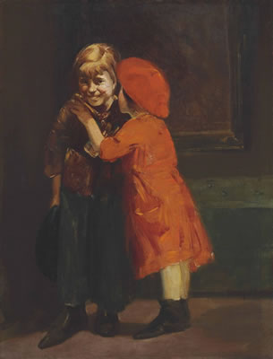 In The Corner by George Benjamin Luks - Auction record, sale price, and art valuation. Compare with similar artists and explore comparable artworks.