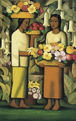 Mujeres con flores by Alfredo Ramos Martinez - Auction record, sale price, and art valuation. Compare with similar artists and explore comparable artworks.