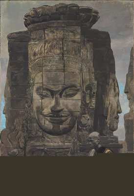 "MOINE BOUDDHISTE MEDITANT"
