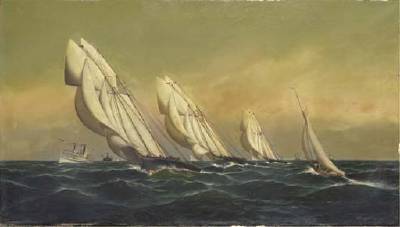 New York Yacht Club Members Race by Antonio Nicolo Gasparo Jacobsen - Auction record, sale price, and art valuation. Compare with similar artists and explore comparable artworks.