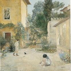 Sample artwork by Frederick Friis (1865 - 1909), known for illustration, figure, landscape and interior painting - View similar artists and auction records