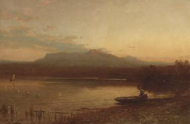 Along the Lakeshore at Dusk