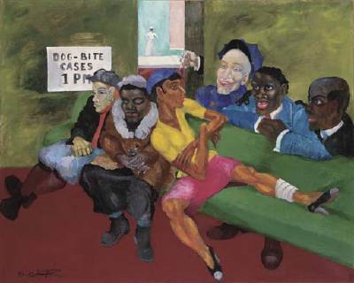 The Dog Bite Clinic by Philip Howard (Blashki) Evergood - Auction record, sale price, and art valuation. Compare with similar artists and explore comparable artworks.