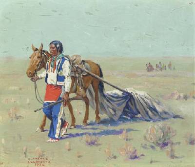On the Trail by Clarence Ellsworth - Auction record, sale price, and art valuation. Compare with similar artists and explore comparable artworks.