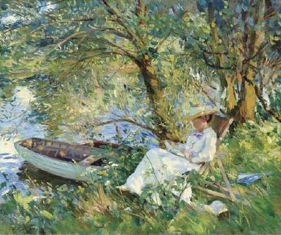 Sample artwork by Wilfrid De Glehn (1870 - 1951), known for easel and mural painting, impressionist landscape, marine and figure - View similar artists and auction records
