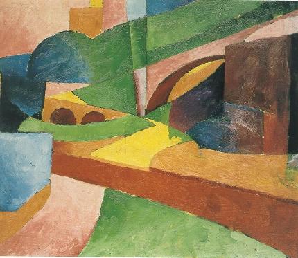 Untitled (Landscape with Bridge) by Morton Livingston Schamberg - Auction record, sale price, and art valuation. Compare with similar artists and explore comparable artworks.
