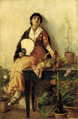 The Florentine Girl by Frank Duveneck - Auction record, sale price, and art valuation. Compare with similar artists and explore comparable artworks.