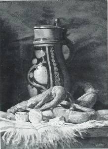 Still Life with Stein and Pretzels