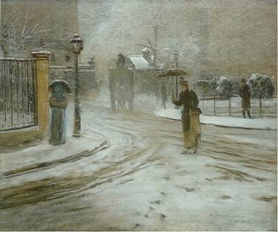 Winter Street Scene, Paris, 1910