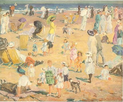 Beach in the Sun by William Samuel Horton - Auction record, sale price, and art valuation. Compare with similar artists and explore comparable artworks.