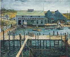 Sample artwork by Harry Shokler (1896 - 1978), known for graphics, painter sea-townscape - View similar artists and auction records