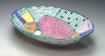 A Glazed Earthenware 'Face' Bowl