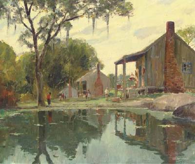 Sample artwork by Anthony Thieme (1888 - 1954), known for coastal landscape and townscape painting - View similar artists and auction records