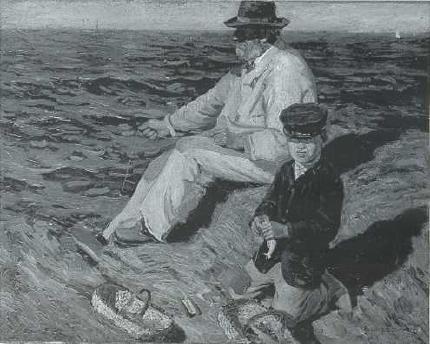 Old Henri and His Grandson by William Starkweather - Auction record, sale price, and art valuation. Compare with similar artists and explore comparable artworks.