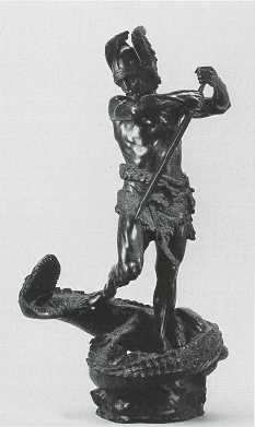 Siegfried and the Dragon by Roland Hinton Perry - Auction record, sale price, and art valuation. Compare with similar artists and explore comparable artworks.