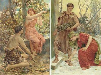 Allegory of Autumn; and Allegor of Winter: A Pair of Works by Will Hicok Low - Auction record, sale price, and art valuation. Compare with similar artists and explore comparable artworks.