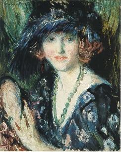 Blue Feathered Hat