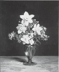 Daffodils, Pansies and Periwinkle by Henry Howard Brooks - Auction record, sale price, and art valuation. Compare with similar artists and explore comparable artworks.