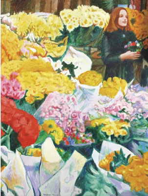 Flowergirl at Albert Cuyp market, Amsterdam