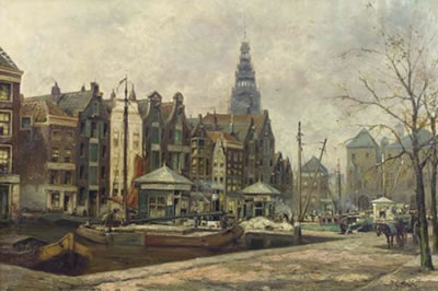 Damrak entree Amsterdam: a view of the Damrak, Amsterdam by Jan Gerard Smits - Auction record, sale price, and art valuation. Compare with similar artists and explore comparable artworks.