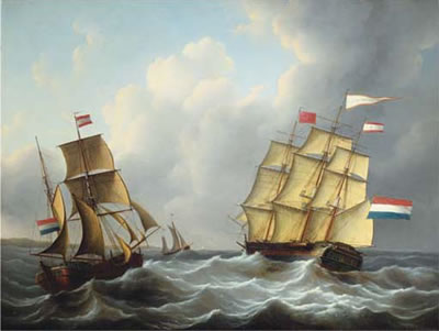 The threemaster 'Louisa Prinses der Nederlanden' in full sail by Martinus Schouman - Auction record, sale price, and art valuation. Compare with similar artists and explore comparable artworks.