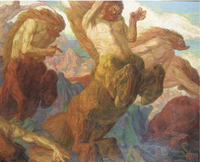 Centaurs chased by Jupiter