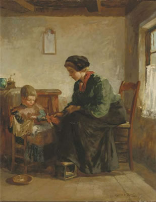 Dressing the little doll