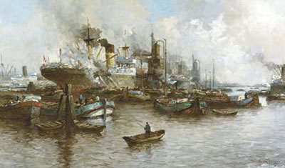 Shipping in Rotterdam harbour