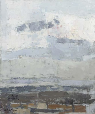 Polderlandschap met hoge lucht
