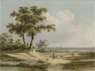 A shepherd in a panoramic landscape by Johannes Maurisz Jansen - Auction record, sale price, and art valuation. Compare with similar artists and explore comparable artworks.