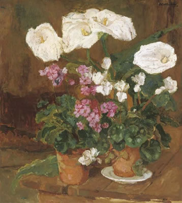Potted plants by Barbara Houten - Auction record, sale price, and art valuation. Compare with similar artists and explore comparable artworks.