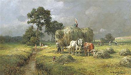Working the land in late summer by Karl Stuhlmuller - Auction record, sale price, and art valuation. Compare with similar artists and explore comparable artworks.