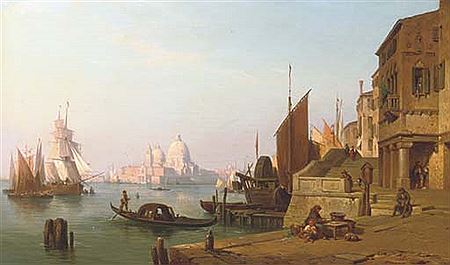 Venice with the Santa Maria della Salute in the distance