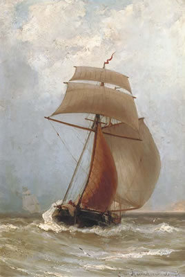 A Kofschip in full sail