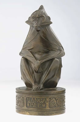 MANGABEE, A BRONZE FIGURE OF A MONKEY by Johan Coenraad Altorf - Auction record, sale price, and art valuation. Compare with similar artists and explore comparable artworks.