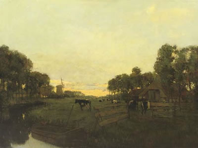 Along the river at sunset