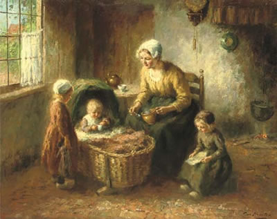 A mother's joy by Cornelius Bouter - Auction record, sale price, and art valuation. Compare with similar artists and explore comparable artworks.