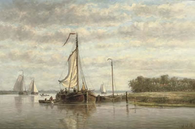 Along a river in summer