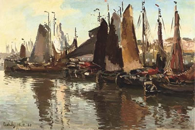 A harbour in summer