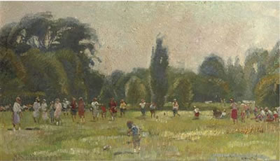 In the park on a sunny day