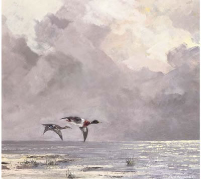 Two flying shovelers in winter by Josephus Alphonsus Schrijnder - Auction record, sale price, and art valuation. Compare with similar artists and explore comparable artworks.